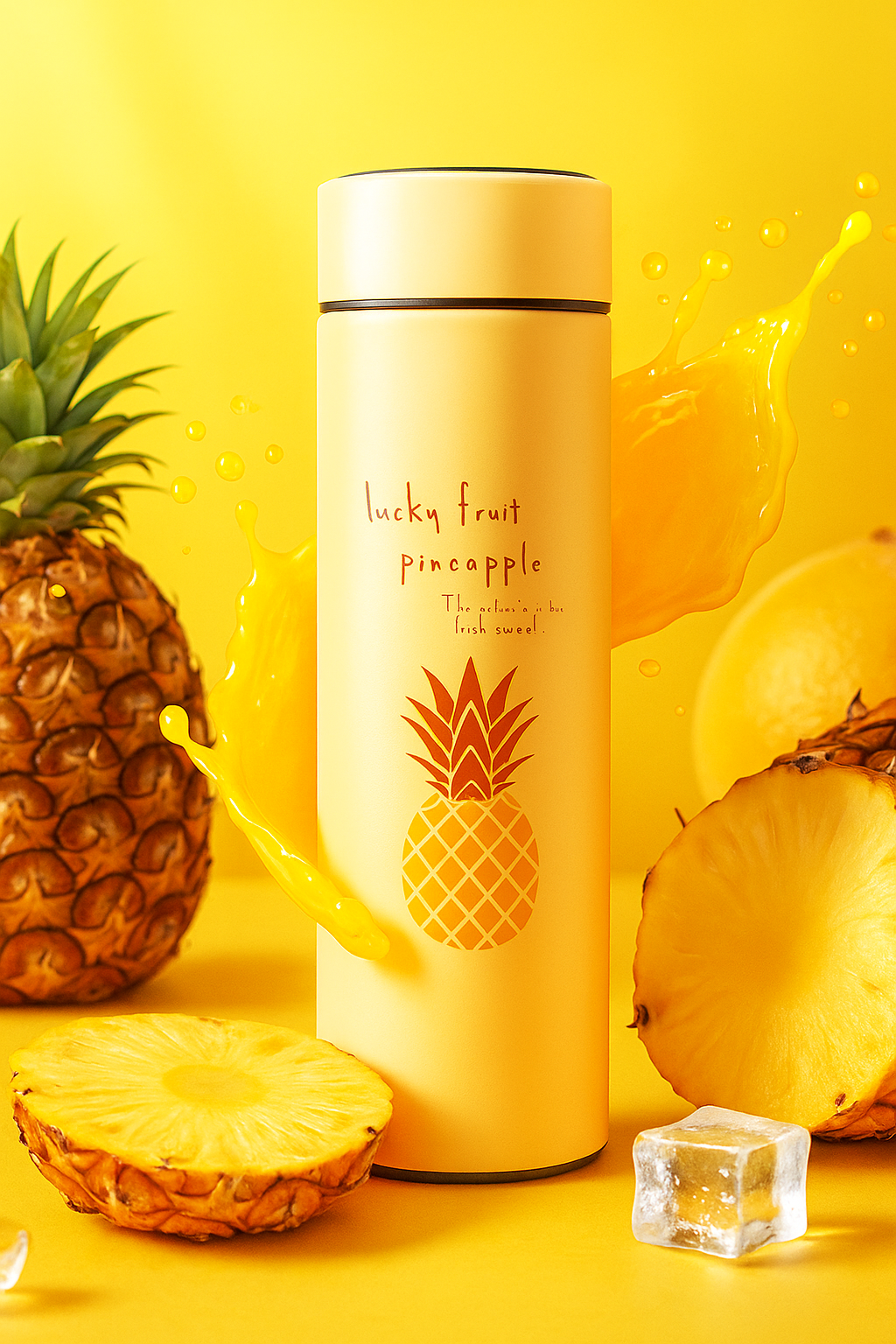 Smart Stainless Steel Fruit-Themed Water Bottle