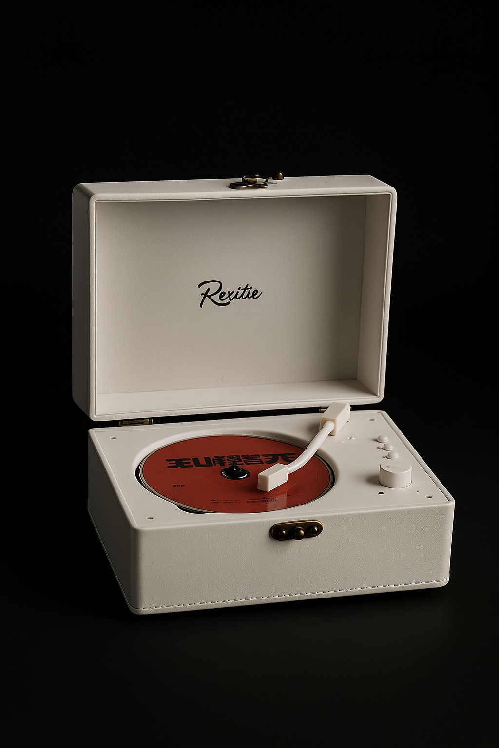 Vintage Leather CD Player with Bluetooth 5.0 & USB – Portable Hi-Fi Music Player