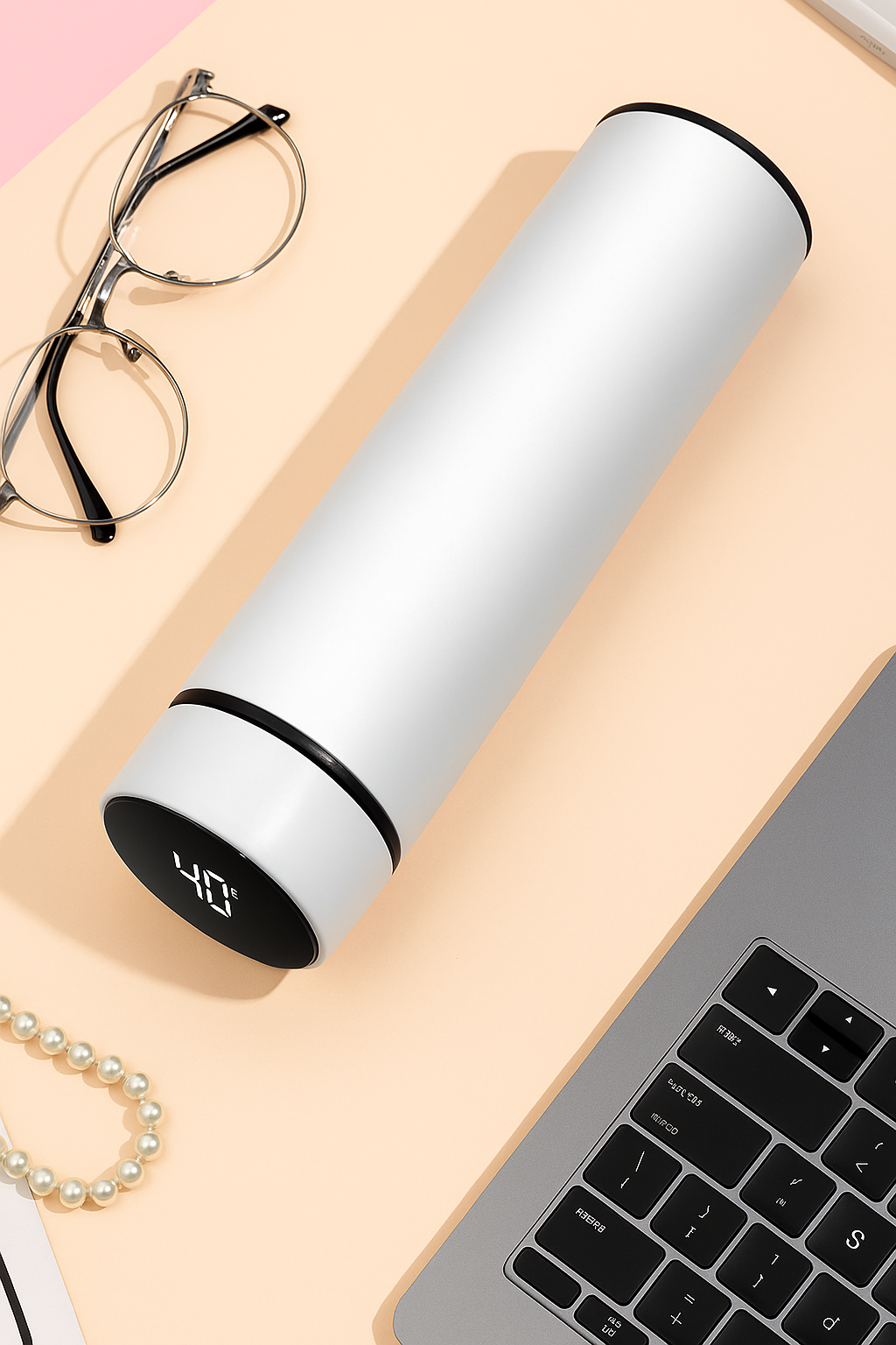 Stainless Steel Water Bottle with Temperature Display
