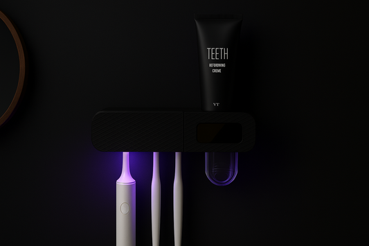 Smart Toothbrush Holder – 3-Slot Wall Mounted with Drying & Toothpaste Dispenser