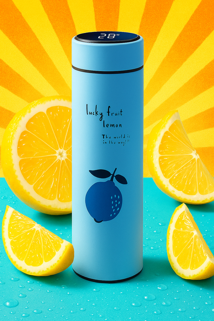 Smart Stainless Steel Fruit-Themed Water Bottle