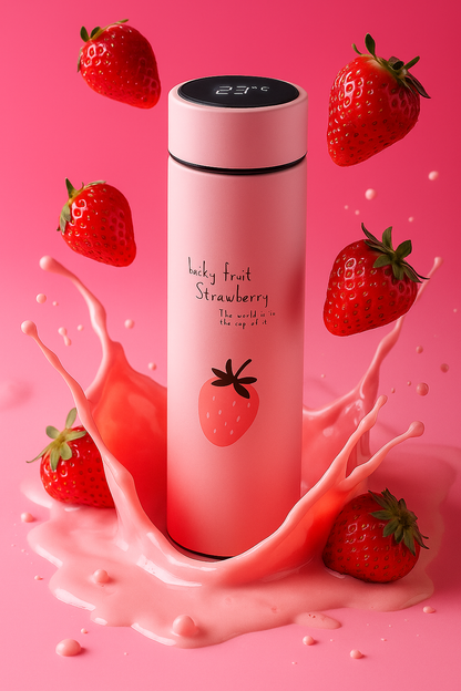 Smart Stainless Steel Fruit-Themed Water Bottle