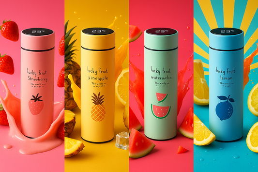 Smart Stainless Steel Fruit-Themed Water Bottle